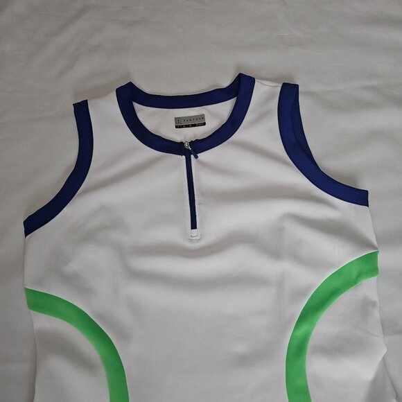 PGA TOUR Activewear Golf Color Block Sleeveless Flounce Dress Women's Size Large - Picture 4 of 9